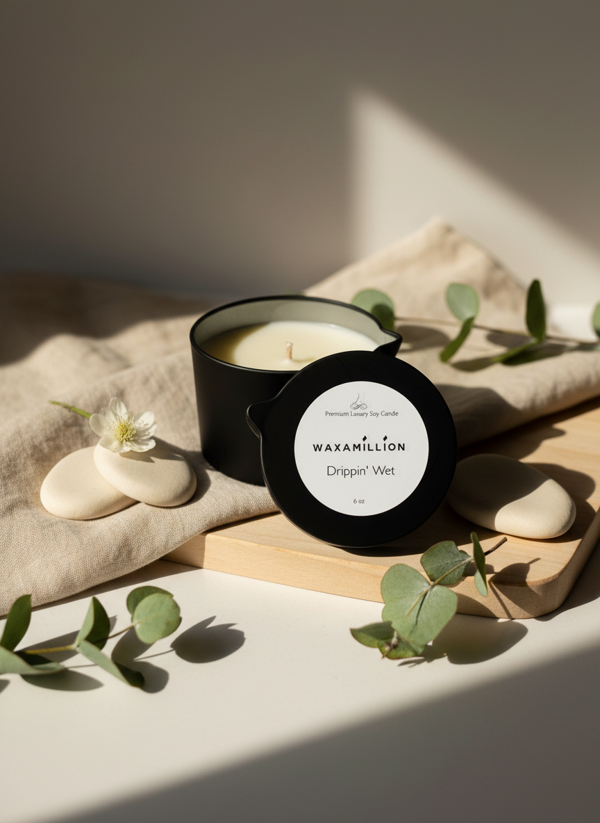 Drippin’ Wet Massage Oil Candle -Midnight 6oz